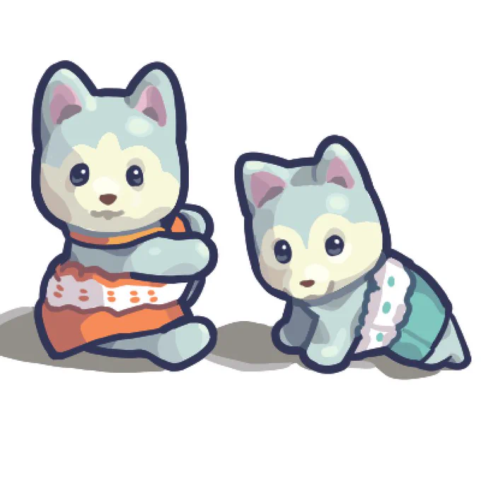 今日のらくがき シルバニャーのアカチャン 