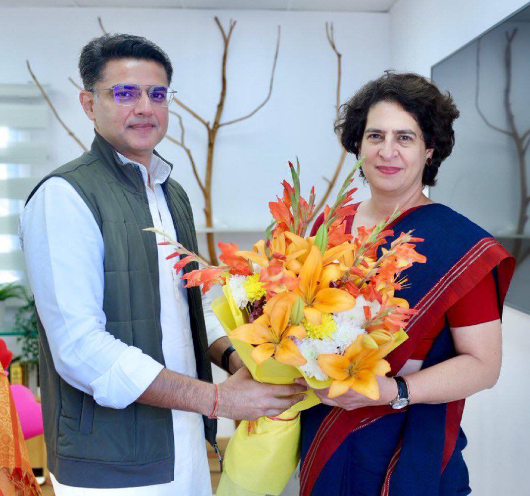 SachinPilot's tweet photo. AICC महासचिव एवं लोकसभा सांसद @priyankagandhi जी को जन्मदिन की अनंत शुभकामनाएं।

वायनाड की जनता ने अपना आशीर्वाद देकर आपको संसद में भेजा, जिससे कांग्रेस को एक नई ऊर्जा और बल मिला है।

ईश्वर आपको सदैव स्वस्थ, सुखी व दीर्घायु रखें। आने वाला वर्ष आपके जीवन में अपार खुशियाँ लेकर आए। https://t.co/cMoOWyO31T