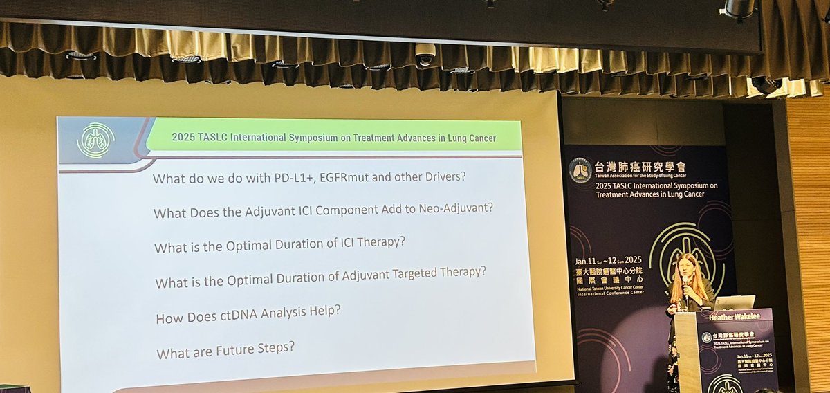 drgandara's tweet photo. #TASLC 2025 @HwakeleeMD discussing the key questions in therapy of early stage NSCLC. Few answers, in most, "the jury is still out"! @IASLC https://t.co/RiWZQeYvC3