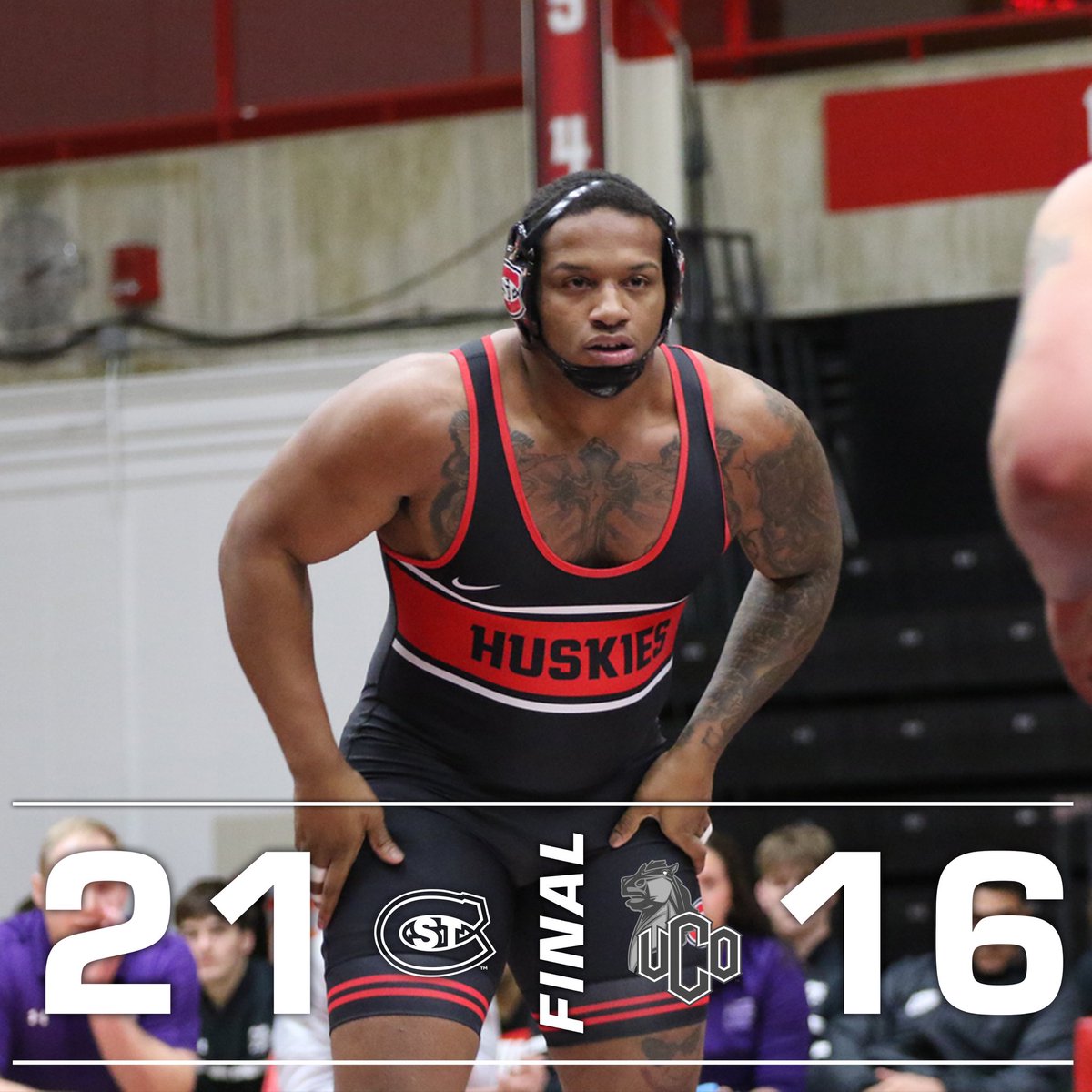 WHAT. A. COMEBACK!!!!!!!

After trailing 16-0, we rally off 6 straight wins to beat No. 4 UCO

Ranked wins by Joel Jesuroga who beat No. 1, Nick Novak who beat No. 7, and Bryce FitzPatrick who beat No. 5

La’Ron Parks seals the victory with a 4-1 decision