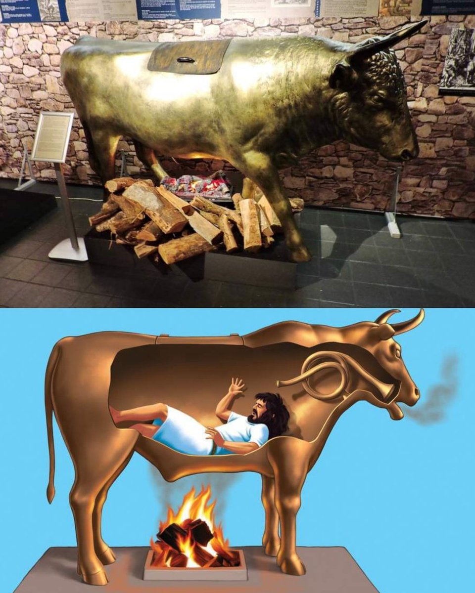 MemeOperator1's tweet photo. @APompliano Throw them into a brazen bull. https://t.co/aRsVt0IiNH