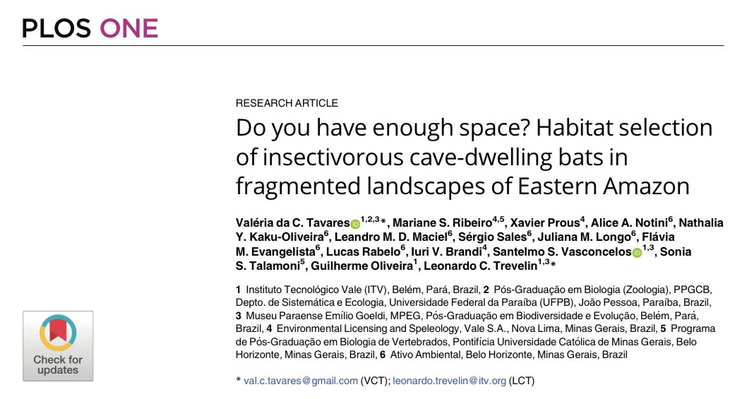 We are delighted to present the first radiotelemetry data available for F. horrens and L. aurita, delivering original baselines to understand their movement behaviors! +

journals.plos.org/plosone/articl…