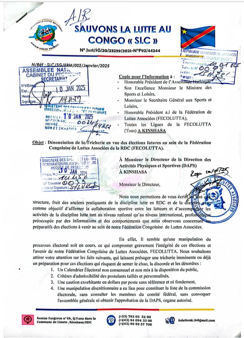 MamboleoMegaman's tweet photo. Sauvons la lutte au Congo asbl, dénonce la Fécolutta de préparer la tricherie aux élections. https://t.co/5dpmTz1JeA
