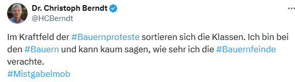 derGregor1's tweet photo. @HCBerndt Hat dich doch bei dem #Mistgabelmob auch nicht gejuckt.😉 https://t.co/6ZcdVZZLsk