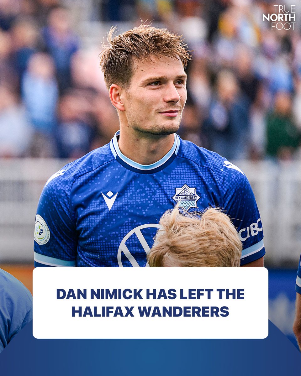 truenorthfoot's tweet photo. DAN NIMICK HAS LEFT THE WANDERERS 🌊

The 24-year-old defender announced his departure from Halifax in an Instagram post; “Thank you to every fan, teammate, and member of staff that made my first professional experience such a positive one.” #CanPL

📸 Trevor MacMillan/HFX Wanderers FC