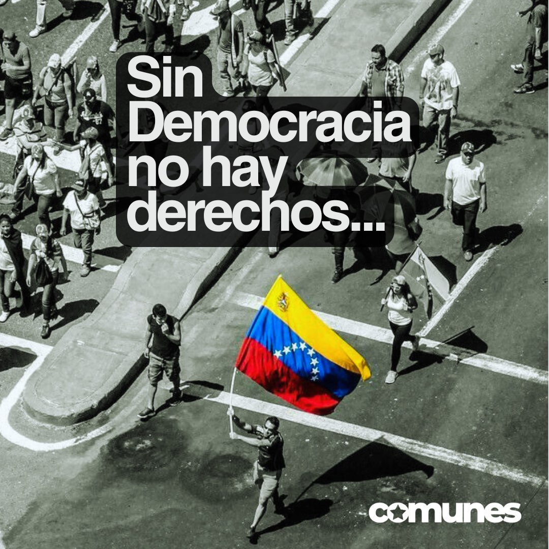¡Sin democracia no hay derechos!.
Liberen a Enrique Márquez y a todos los presos políticos.
Cese el acoso y hostigamiento a María Alejandra Díaz y a Juan Barreto.
#PorLaDemocraciaYLosPresos