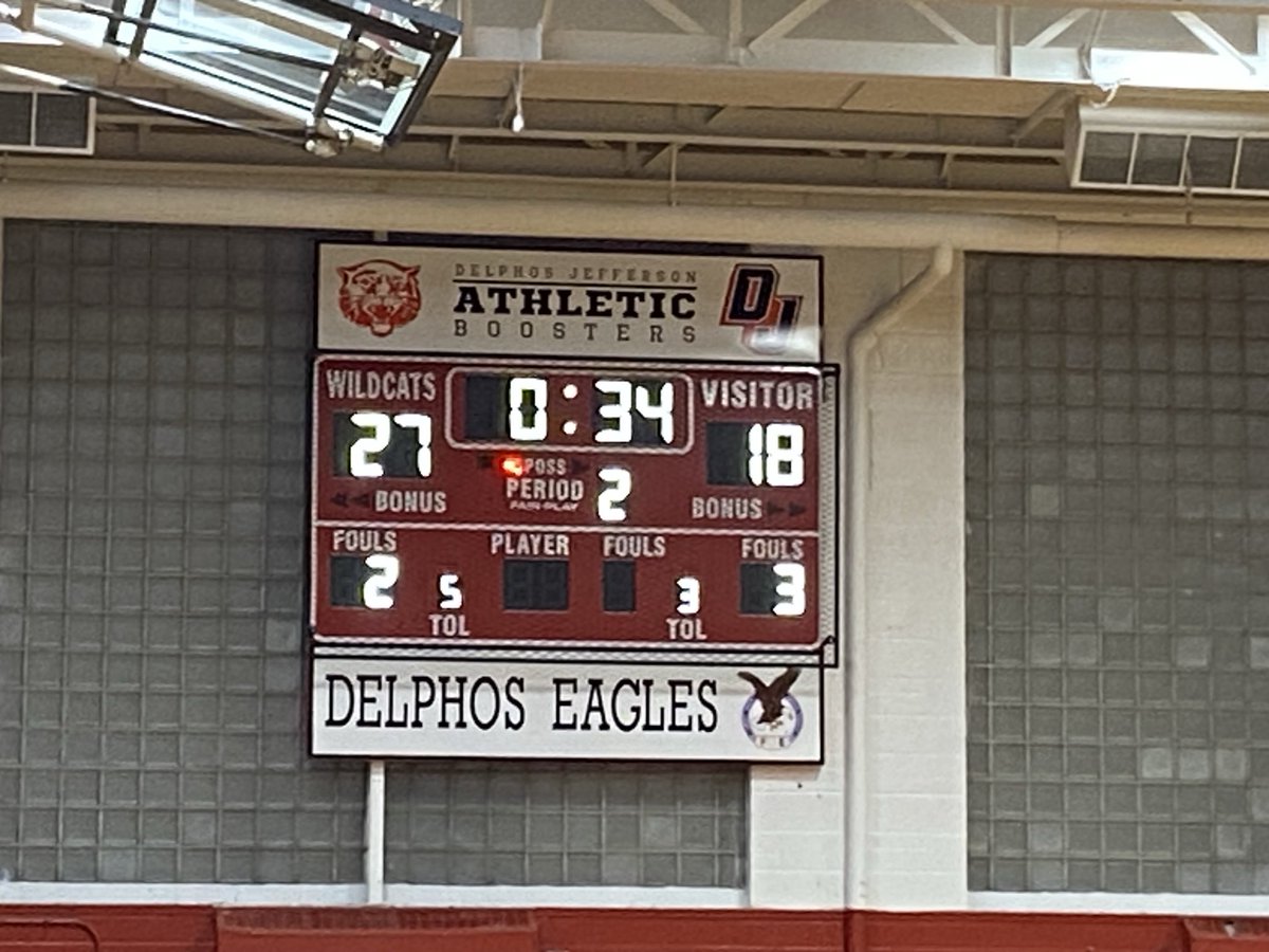 Delphos Jefferson leads Parkway at home on Saturday night. #JeffCatPride ⁦<a href="/bubman45/">Bub Lindeman</a>⁩