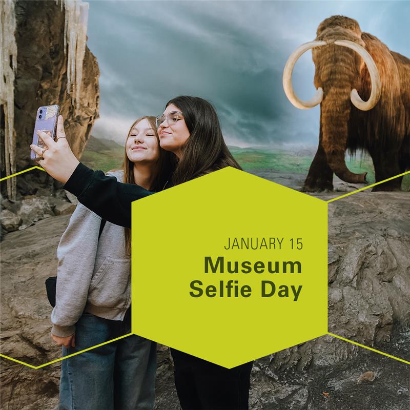 Polish off your forward-facing camera and snap a selfie at the museum on January 15th! Don't forget to tag us and use hashtag #rbcmselfie