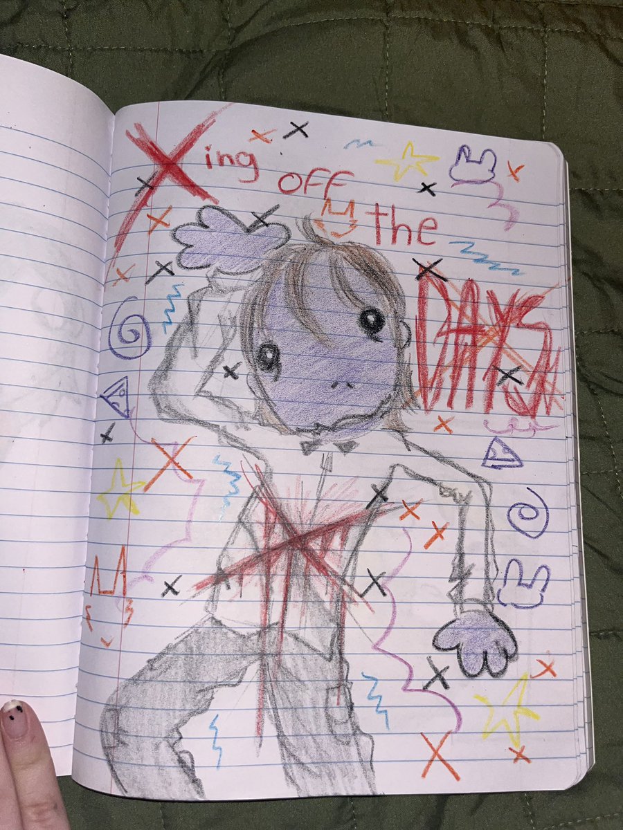 hackercests's tweet photo. Art from my inpatient stay in april #fnaf #michaelafton #fnafsl https://t.co/YjJ0P0JJ7j