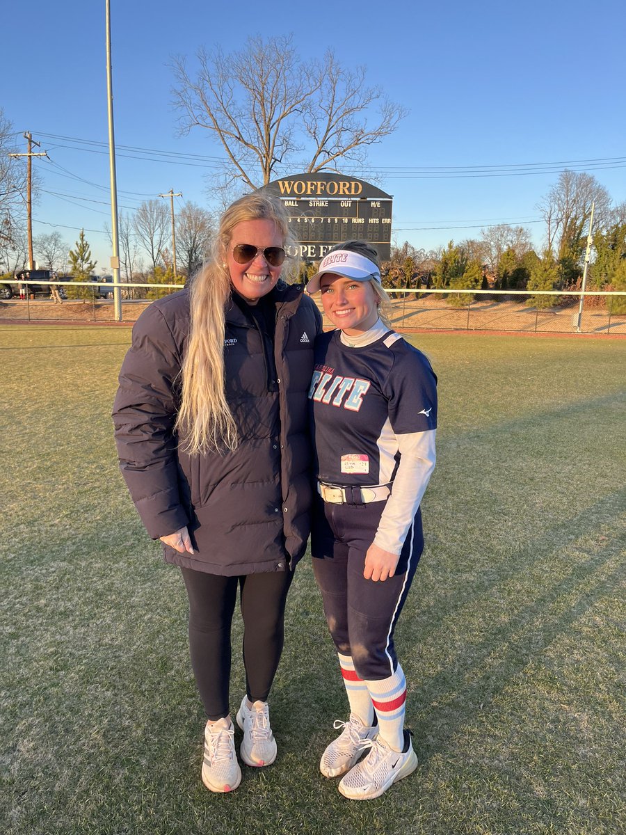 Thanks for having me today <a href="/WoffordSoftball/">Wofford Softball</a> I had a great time and can’t wait to be back! Thank you <a href="/CoachCButler/">Chelsea Butler</a> <a href="/kara_shutt/">Kara Shutt</a> and <a href="/TaylorLiguori/">Taylor Liguori</a> for the great camp! <a href="/ScGenovese/">Carolina Elite SC National-Genovese</a>