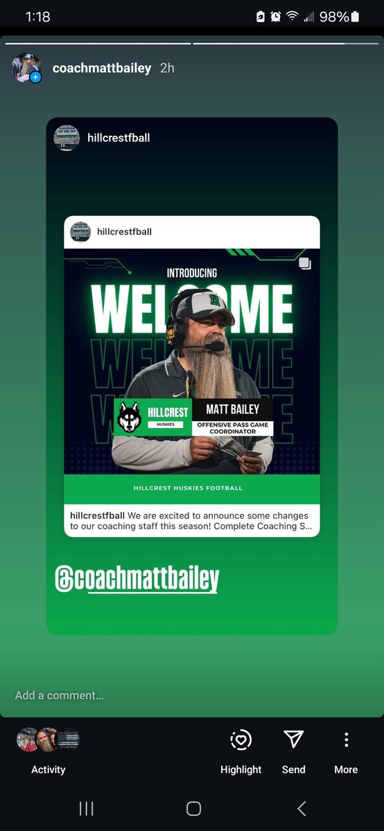 Matt Bailey (@coachmattbailey) on Twitter photo New year and a new opportunity! <a href="/Robertdkaelin/">Robert Kaelin</a> <a href="/CoachKHuntsman/">Coach Kalin Huntsman</a> <a href="/HillcrestFball/">Hillcrest Huskies Football</a> New year and a new opportunity! <a href="/Robertdkaelin/">Robert Kaelin</a> <a href="/CoachKHuntsman/">Coach Kalin Huntsman</a> <a href="/HillcrestFball/">Hillcrest Huskies Football</a>