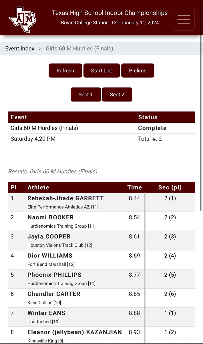 A good way to start off my senior year with my final time of 8.61 #letsgoooook