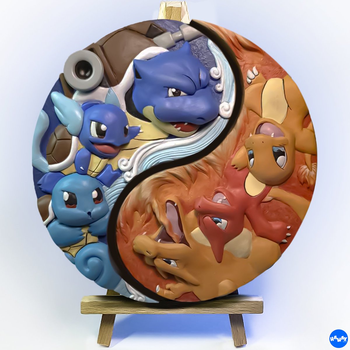 arfi_bilal's tweet photo. FIRE vs WATER - Pokémon bas relief.
Sculpté et peint à la main.
Copies résine à la commande disponibles.
.
#handmade #artist #pokemon #charizard #blastoise
#handsculpted #handpainted https://t.co/MOoWF02Z7c