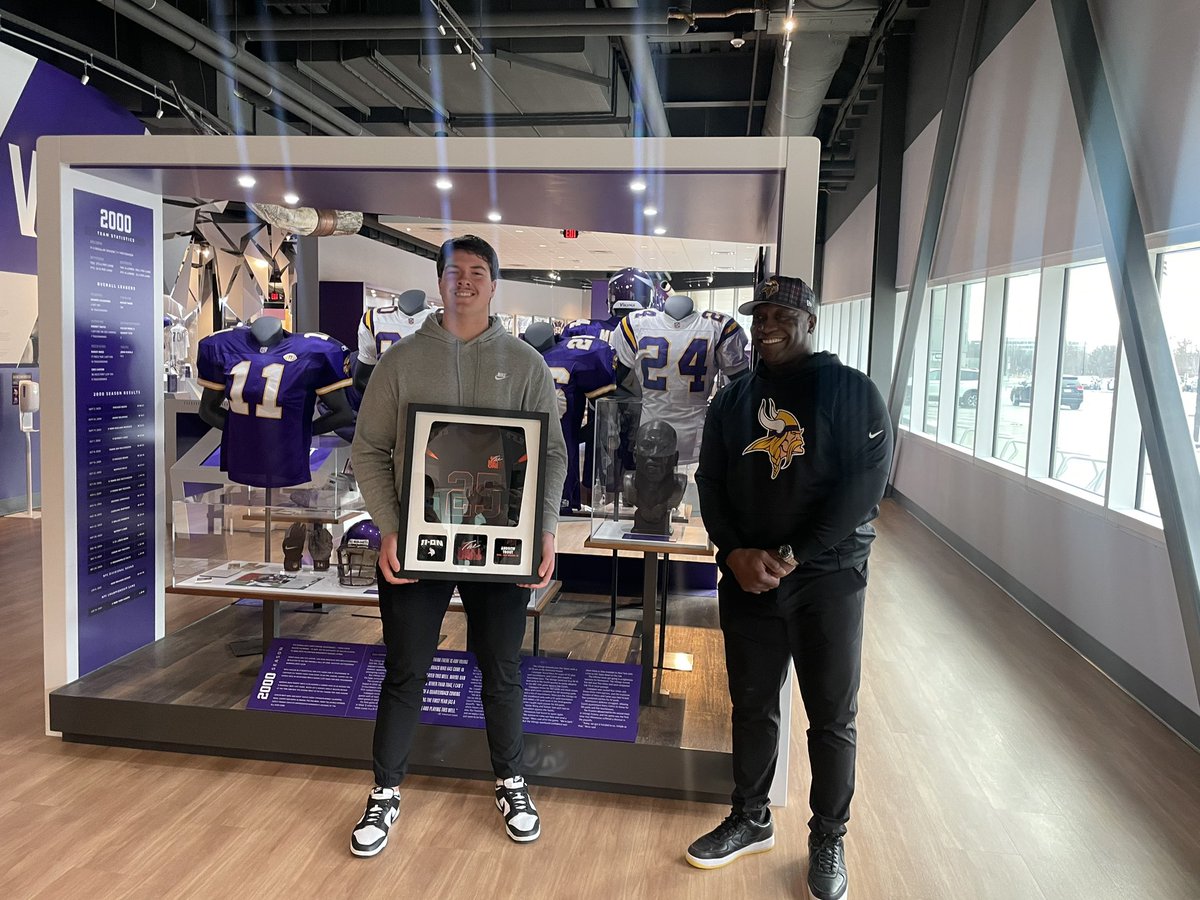 Today was a special day as we surprised Andrew Trout on making the <a href="/Nike/">Nike</a> Next Ones Elite Invitational at the MN Vikings Performance Center! Hall of Famer John Randle introduced Andrew as the MN <a href="/Vikings/">Minnesota Vikings</a> nominated player this year! Andrew is 1 of 32 players nominated nationally!