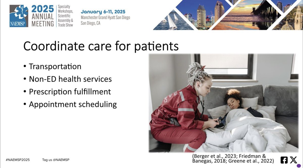 Brandon Morshedi, MD, DPT, FACEP, FAEMS (@bmorshedimd) on Twitter photo Great talk by Dr. Innes, <a href="/angiepcmd/">Angela P. Cornelius</a>, and <a href="/Susie_Burnett/">🌻 Susie Burnett 🇺🇦</a> to share the benefits of addressing SDoH with our #EMS patients. Connect them to community resources, use our health literacy, and coordinate care for them. #MIH #CommunityParamedic #NAEMSP2025 Great talk by Dr. Innes, <a href="/angiepcmd/">Angela P. Cornelius</a>, and <a href="/Susie_Burnett/">🌻 Susie Burnett 🇺🇦</a> to share the benefits of addressing SDoH with our #EMS patients. Connect them to community resources, use our health literacy, and coordinate care for them. #MIH #CommunityParamedic #NAEMSP2025