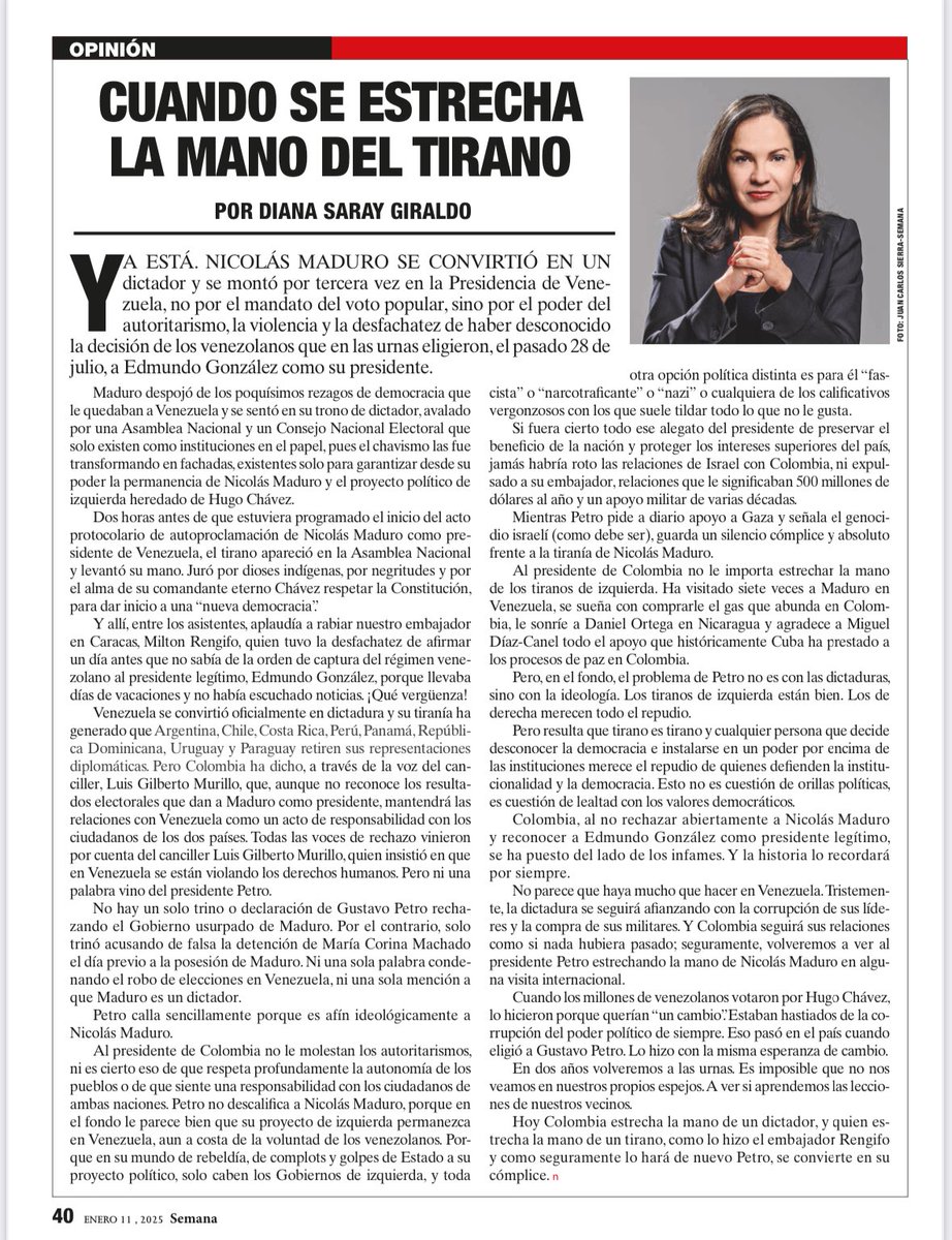 Quien estrecha la mano del tirano se convierte en su cómplice…