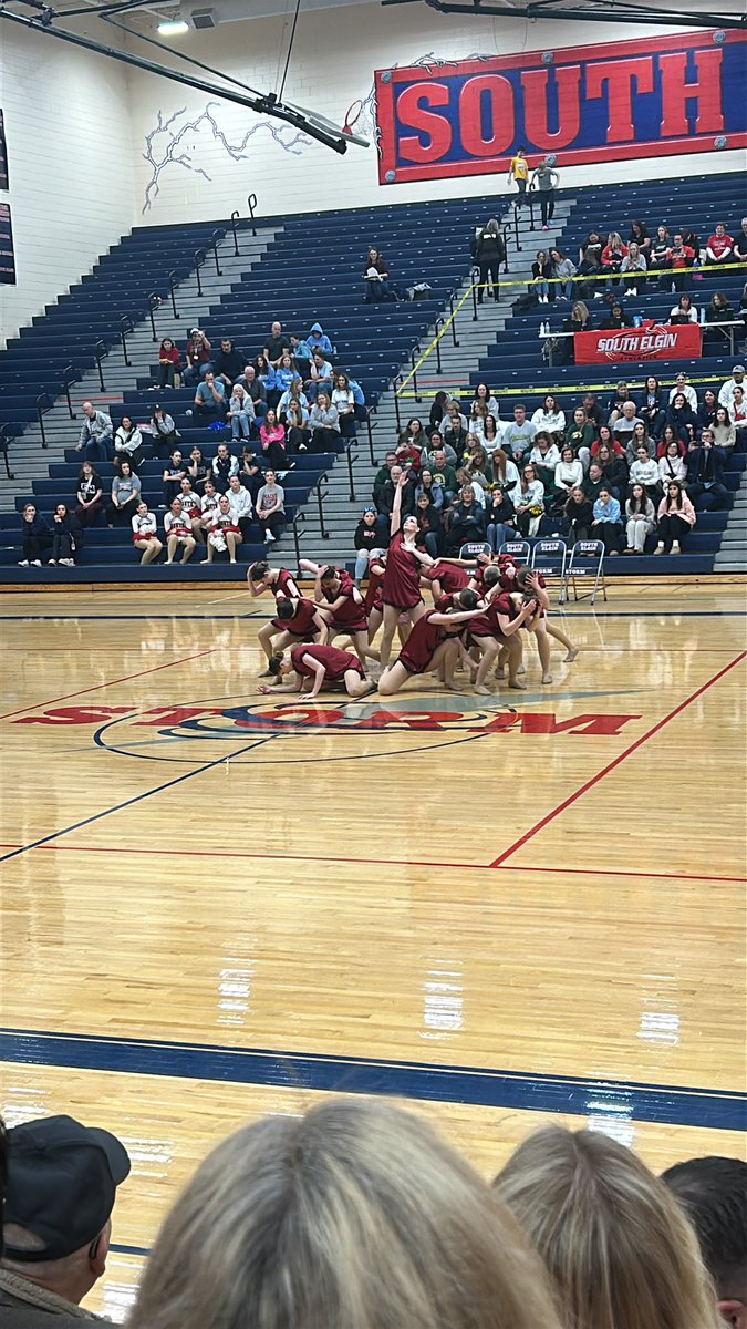 Saints Dance performing at South Elgin. Go Saints!