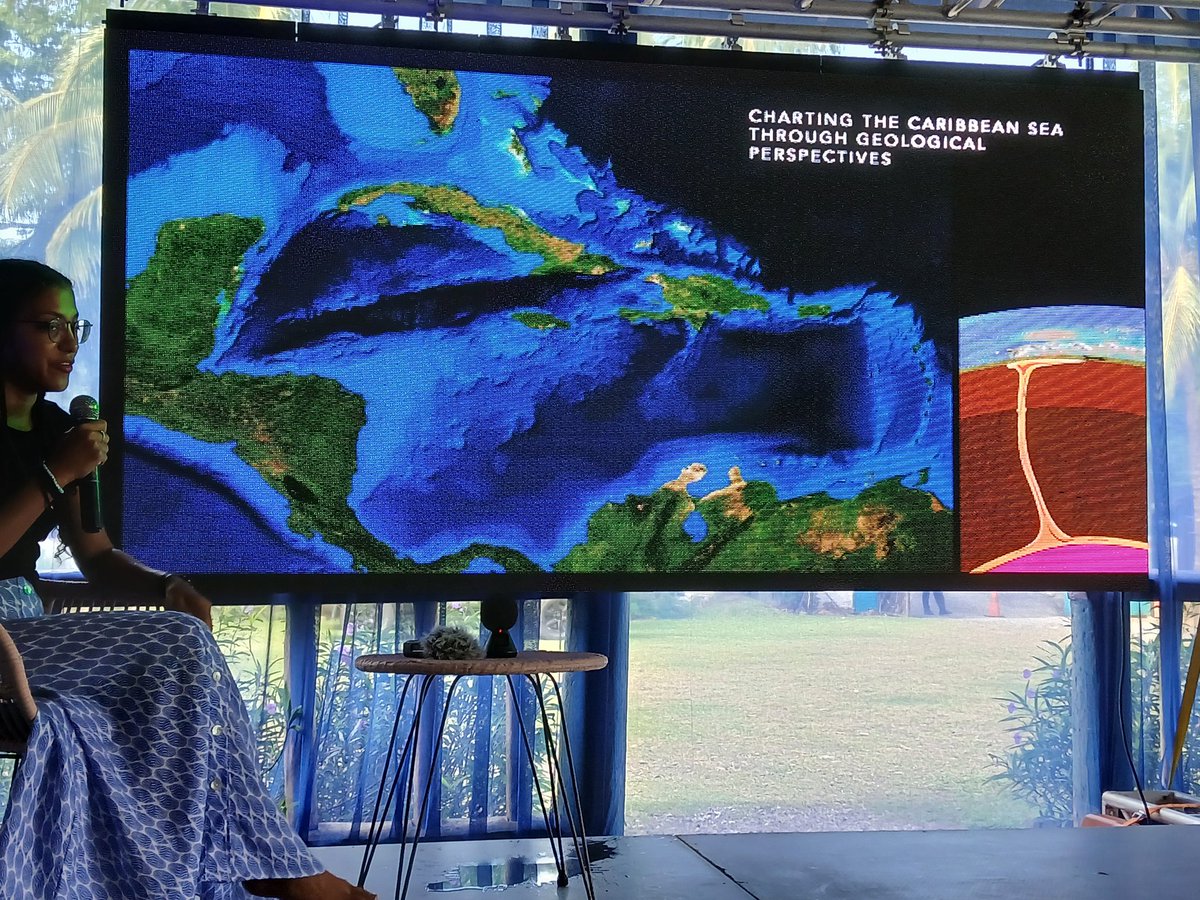 #MoniqueJohnson &amp; #YinaJiménezSuriel  at the #AlligatatorHeadFoundation #Convening #2. We are discussing  geological activity in the #Caribbean and the impact of events such as volcano eruptions, earthquakes on human activity.