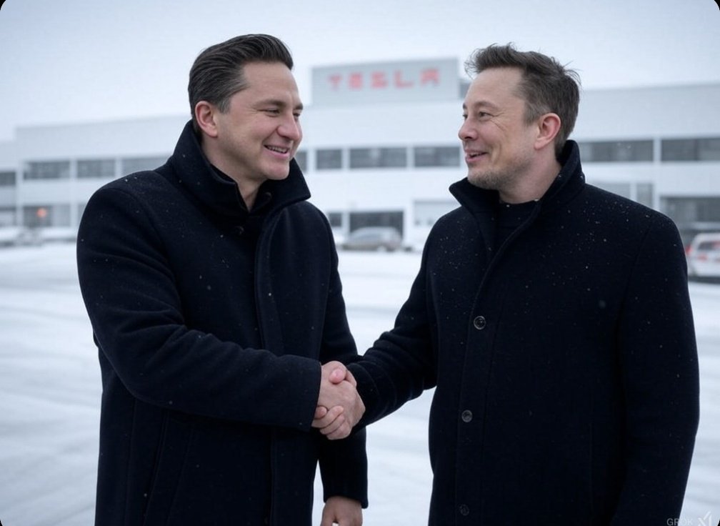 truckdriverpleb's tweet image. Elon Musk became a huge fan of Pierre Poilievre in the last week 

Pierre Poilievre then asked Elon if he would build a Tesla Factory in Canada if he becomes Prime Minister

Do you think Pierre can convince Elon to bring Canada its first ever GigaFactory?