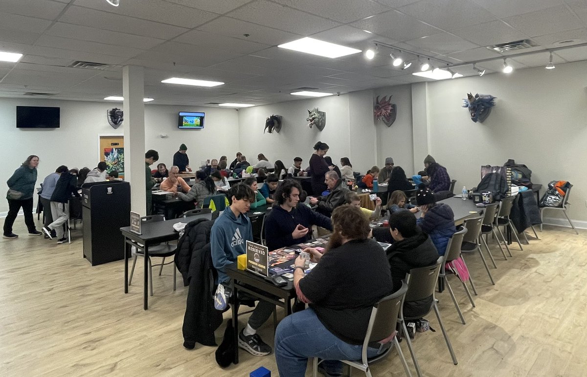 Huge turnout today for Pokémon League <a href="/battleground_gh/">Battleground Games & Hobbies</a> Framingham!   (and some Magic) Great seeing it grow each week.  So many new Juniors!  With <a href="/walunatic/">Wawa</a>