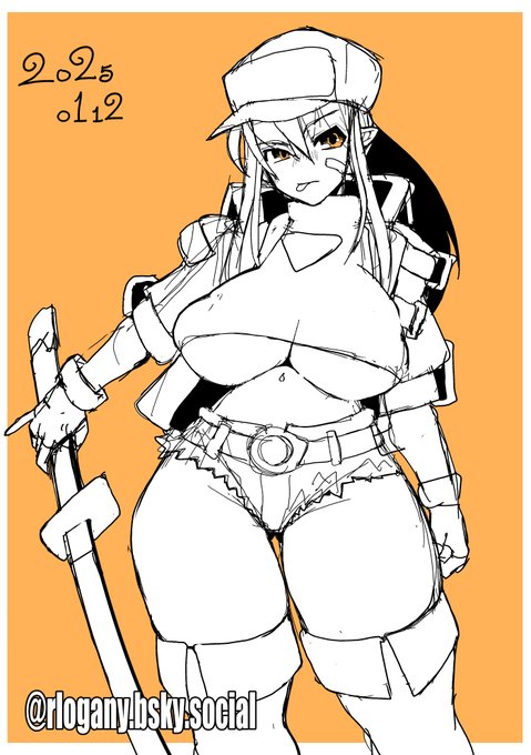 今日の朝ラフ
むちむちハンターっぽいおねーさん 