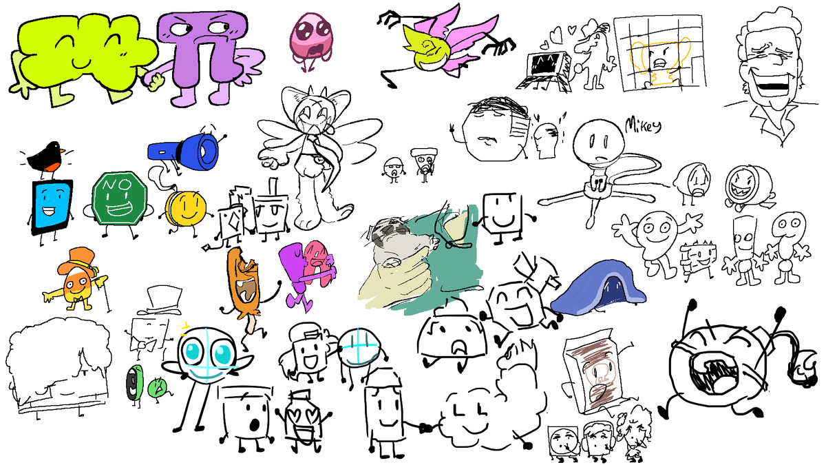ObjectConHQ's tweet image. Here are the final canvases for the Drawing and QnAs today! Thank you everyone for coming on to the stream! We hit $1000!!!!!