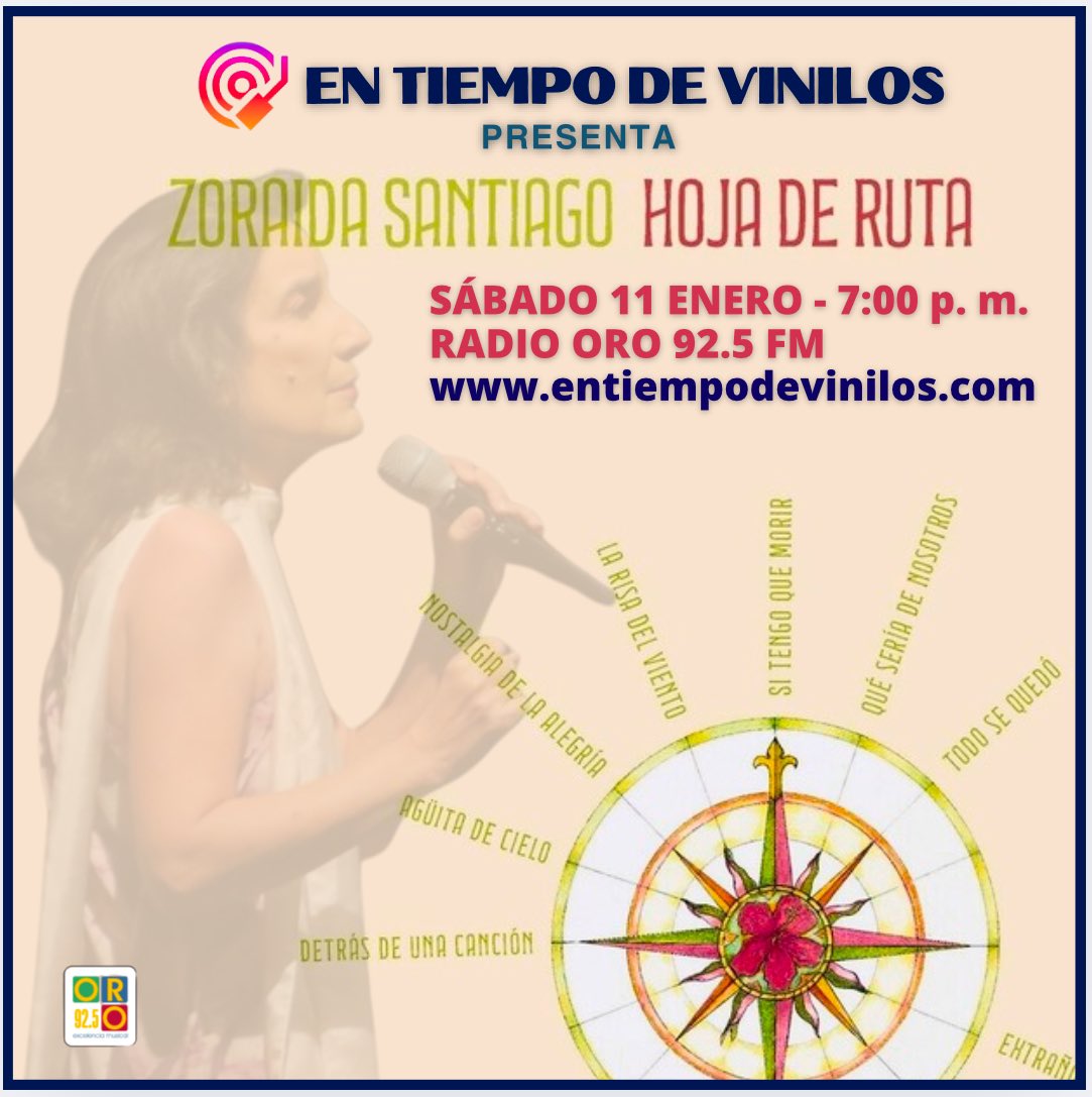 MirelsaModestti's tweet photo. #EnTiempoDeVinilos continúa con este programa especial dedicado a nuestra invitada #ZoraidaSantiago. La escuchamos ahora interpretando Ceguera, por 92.5 FM. 
#vinilero
#vinilos
#cantautora
@radioorofm https://t.co/VVoWiBfQEE