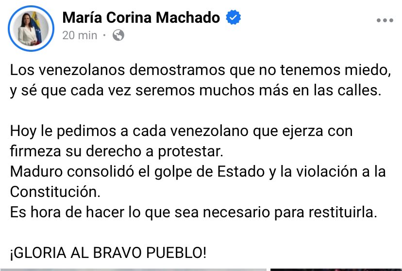 locoincorrectos's tweet photo. 🚨Nuevo comunicado de @MariaCorinaYA mediante Facebook: https://t.co/inAsyMPYbF