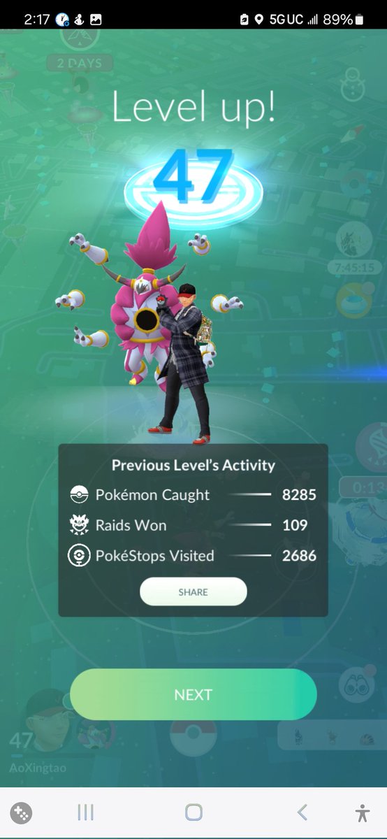 BlackUniGryphon's tweet image. My alt hit #Level47 #PokemonGo