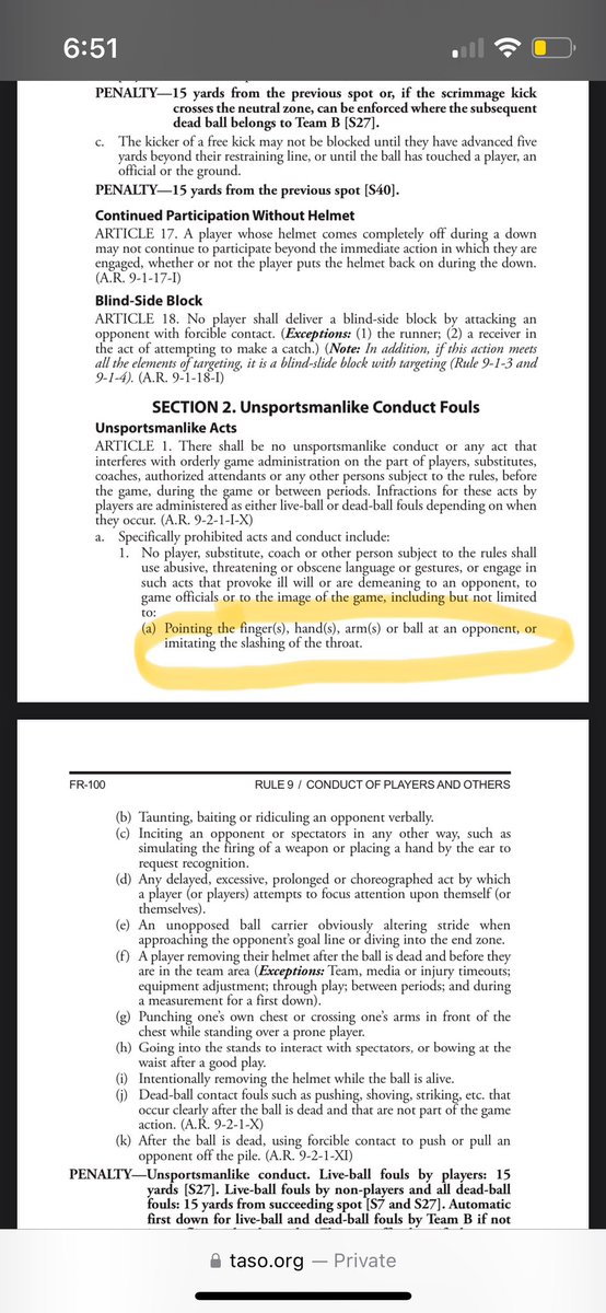 I know SEC fans are dumb but come on. This is straight from the NCAA rulebook. taso.org/wp-content/upl…