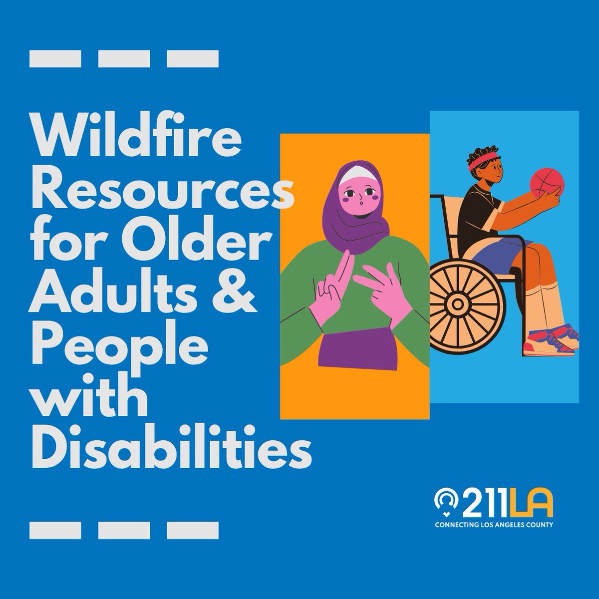 211LACounty's tweet photo. The @lacountywdacs has created a Wildfire Resource Flyer and resource list to support older adults & people with disabilities. Now available in multiple languages. Please share to help spread the word! ๐
#LAStrong #211LA #WildfireSeason #LAFires #FireSafety #WildfireResources https://t.co/FLNCdCvM6S
