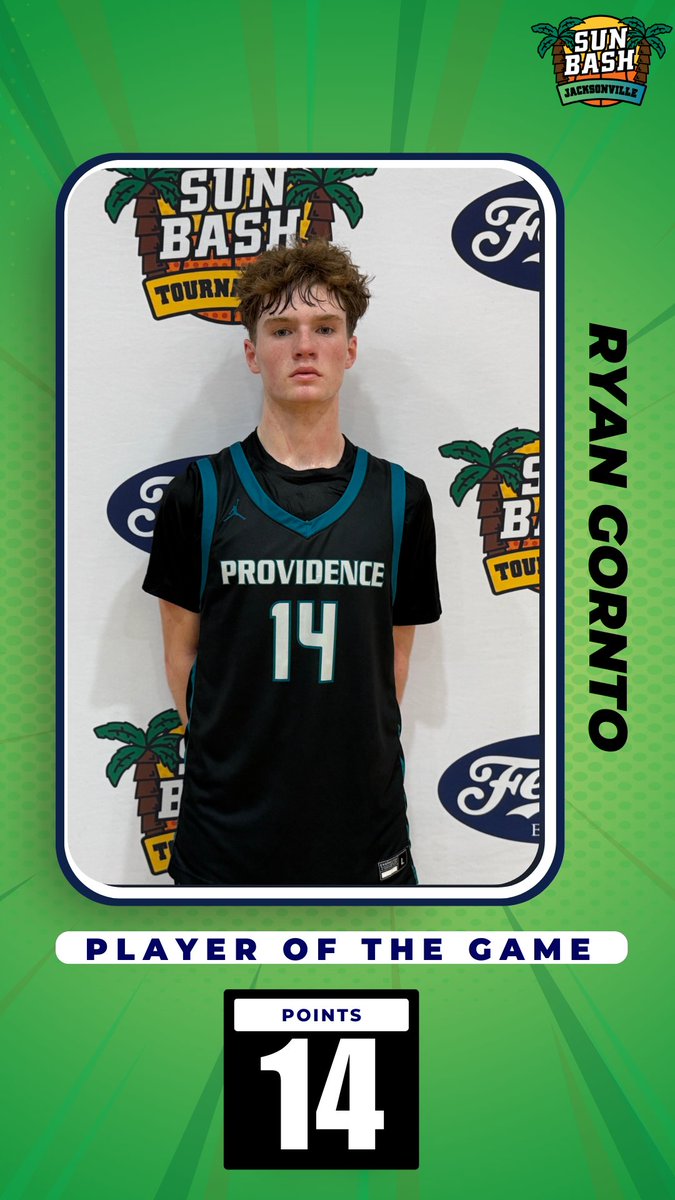 Game 8: <a href="/sunbashtourney/">Sun Bash</a> Jacksonville

⬅️ 2025 G Romie Cosby (Rickards) was in his bag today, attacking, dishing &amp; getting to the rack. Lightning bolt in transition

➡️ 2027 G Ryan Gornto (Providence) is well on the way. Dangerous shooter, determined leader and active floor spacer