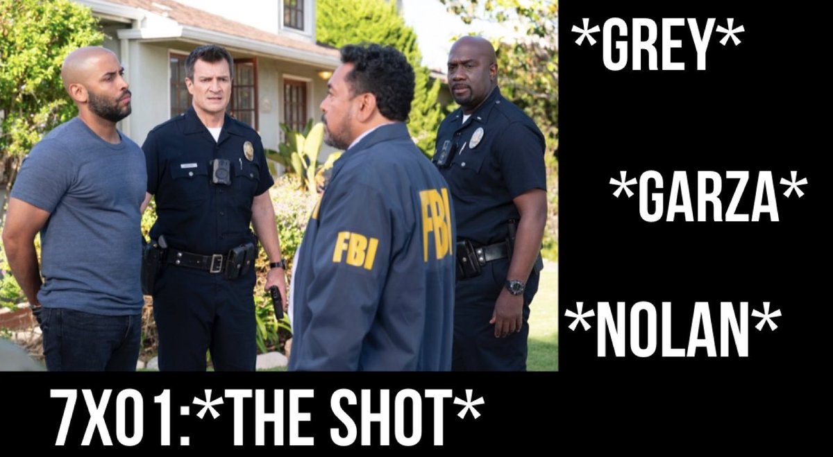 MANDY_rieger's tweet photo. 💙🚓The Rookie🚓💙
🚓🔫7x01:The Shot🔫🚓
🩶GREY🩶🚔GARZA🚔🖤NOLAN🖤
#TheRookie #WadeGrey #MatthewGarza #JohnNolan #RookieFeds https://t.co/zEVee1rfr4