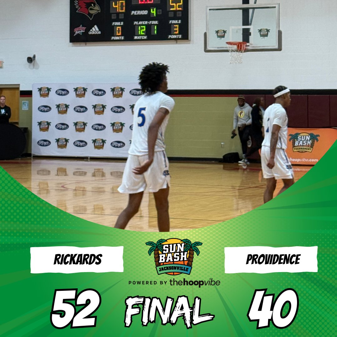 ᴊᴀᴋᴇ ᴘᴇʀᴘᴇʀ (@thehoopvibe) on Twitter photo Game 8: <a href="/sunbashtourney/">Sun Bash</a> Jacksonville
Final Score
Rickards 52
Providence 40
📊Leaders
<a href="/RickardsBBBall/">Rickards Boys Basketball Program</a>
Romie Cosby 20
BJ Plummer 15
<a href="/Prov_Basketball/">Prov Basketball</a>
Ryan Gornto 12 Game 8: <a href="/sunbashtourney/">Sun Bash</a> Jacksonville
Final Score
Rickards 52
Providence 40
📊Leaders
<a href="/RickardsBBBall/">Rickards Boys Basketball Program</a>
Romie Cosby 20
BJ Plummer 15
<a href="/Prov_Basketball/">Prov Basketball</a>
Ryan Gornto 12