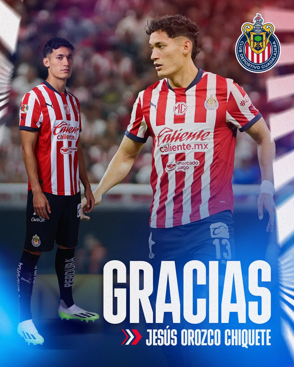 Tras su formación y desarrollo en el club, Jesús Orozco Chiquete concluye su ciclo con el Guadalajara.

Te deseamos éxito en tu camino, Chiquete.
