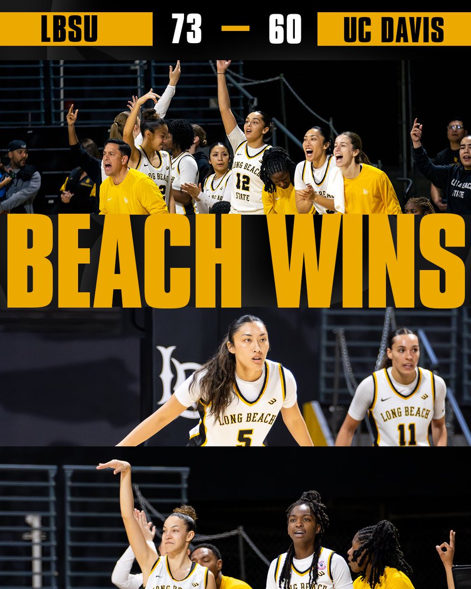 LBSUWBB's tweet photo. Long Beach State takes down UC Davis to remain the lone undefeated team in The Big West 💪 

#GoBeach #FastFuriousFun #LingBeachBuilt https://t.co/c1BDbZoxnk