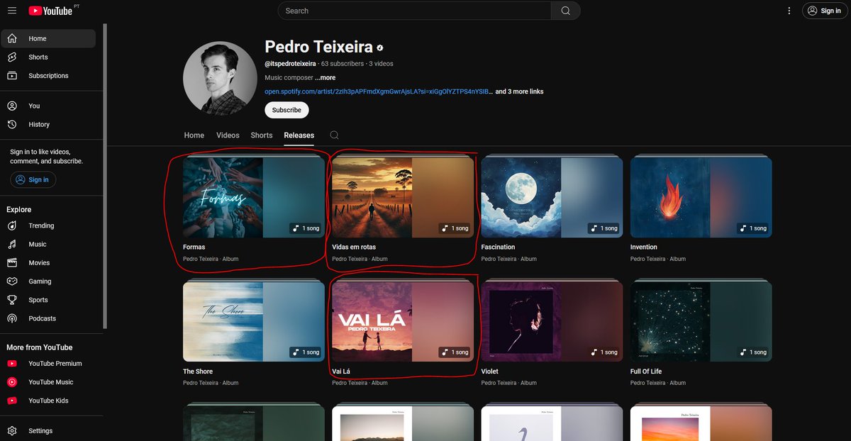 pedrolayer3's tweet photo. @TeamYouTube My artist channel: https://t.co/vOZM3k0LoV

The following releases are not mine, please remove: https://t.co/ncVyMuVQDU
https://t.co/mqMogD72Xu
https://t.co/MFCzfzlj3h

Country code: +351 https://t.co/AxOqmKga2g