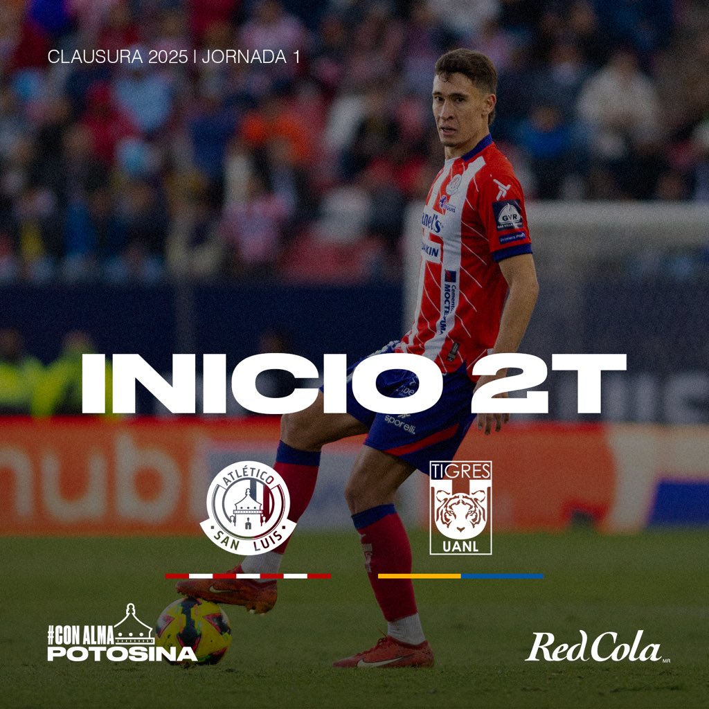AtletideSanLuis's tweet photo. ¡ARRANCA EL SEGUNDO TIEMPO!
¡CON TODO, SAN LUIS! 🔴⚪️ https://t.co/YY3Wpk6ZqF