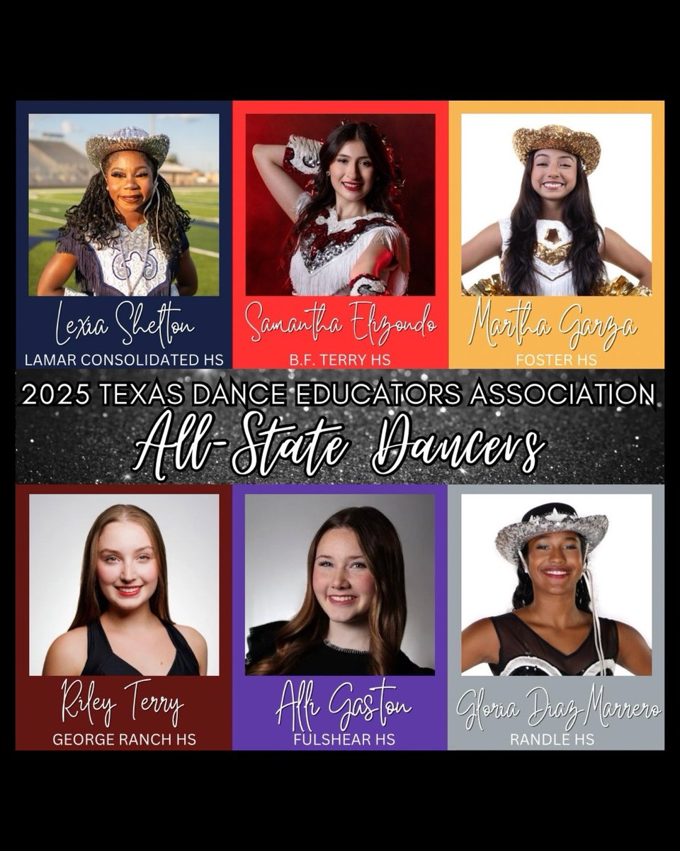 We are so proud of our Colonel Martha Garza who represented Flairs as our All State Dancer at TDEA. We had a great time bonding with our district All State Dancers and all LCISD track directors. 🖤🦅💛