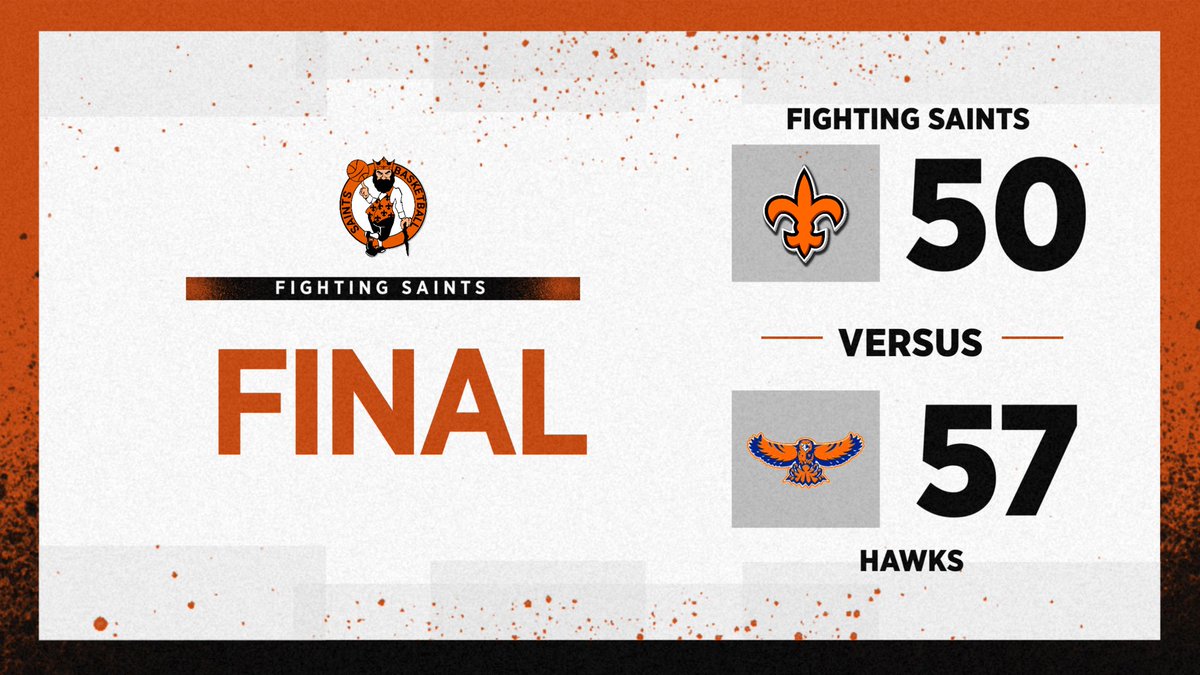 Saints fought hard to tie the game late in the 4th after being down 18 but came up
short in the end 50-57. Proud of the fight and grit they showed today. We were led by <a href="/marcoklebosits/">Marco Klebosits</a> w/ 13 pts. We’re back on 1/14 @ WWS.