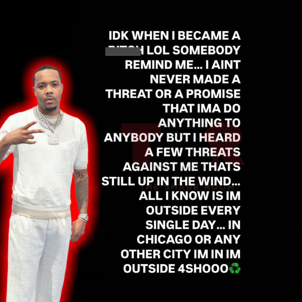 TheShadeRoom's tweet image. G Herbo reminding ya’ll he from Chiraq 👀 ✍️🏽#TSRStaffAS 📷:(@gettyimages )