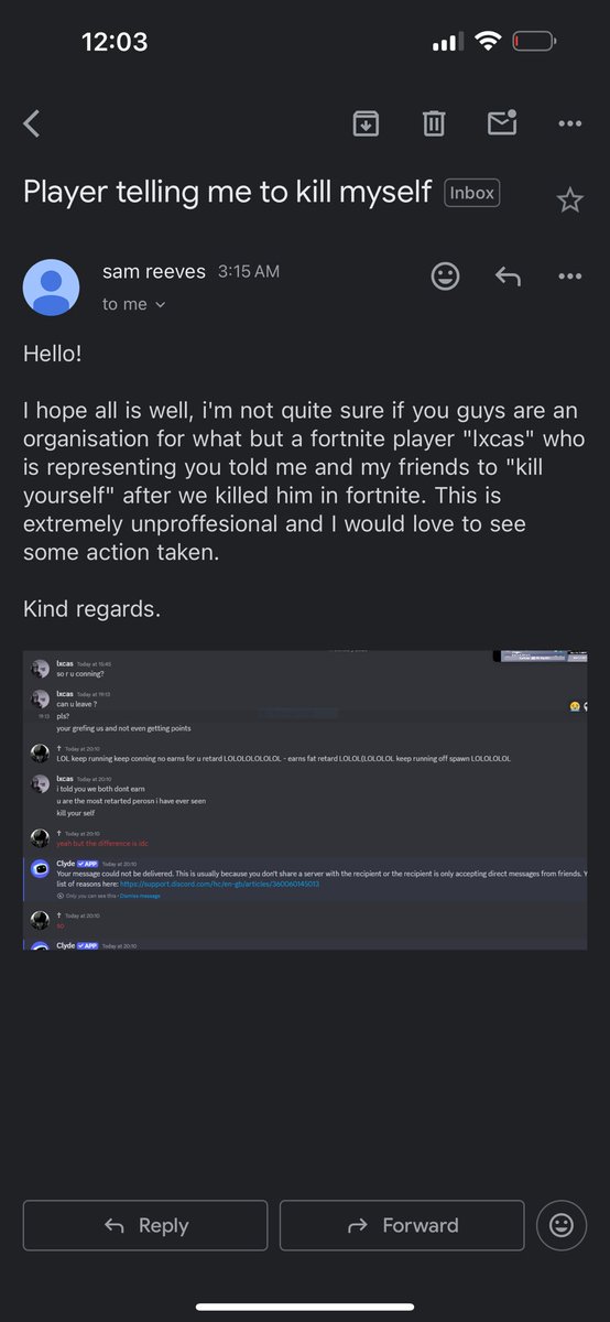 Let this sink in these guys got 6 points in 5 games, stealing our loot and running and then have the audacity to email all of our orgs trying to get us kicked. Unreal human being waste of space on this earth 😂 😂 😂