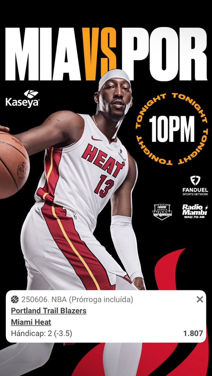 Grupo_LATAM's tweet image. APUESTA DE @NbaProArg 🏀

⏭️ MIAMI HEAT HANDICAP -3.5 (GANA POR 4 O MÁS)

🔋Stake 7
🔝Cuota x1.807 en 888Starz 🥇
🔼 Cuota x1.8 en WinCasino 

 Nos vamos a Rose City, Miami Heat y Los Blazers se enfrentan en el Moda Center en un partido a priori parejo.

 El Heat ha tenido una…
