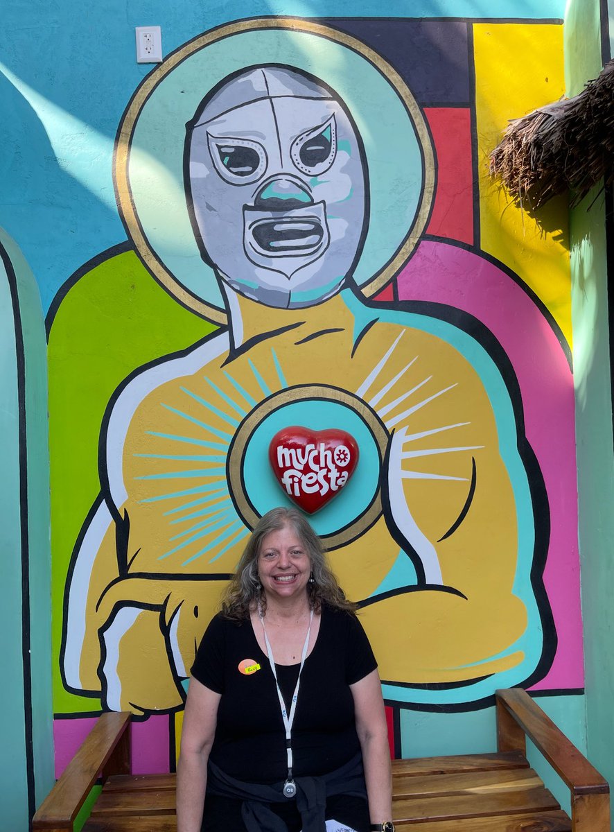 VandalDrummond's tweet image. While I’m pleasantly slumming at home, My Elena is in Puerto Vallarta with a friend, where she was kind enough to think of me when she came across a mural of El Santo! Love you, My Elena Bena!