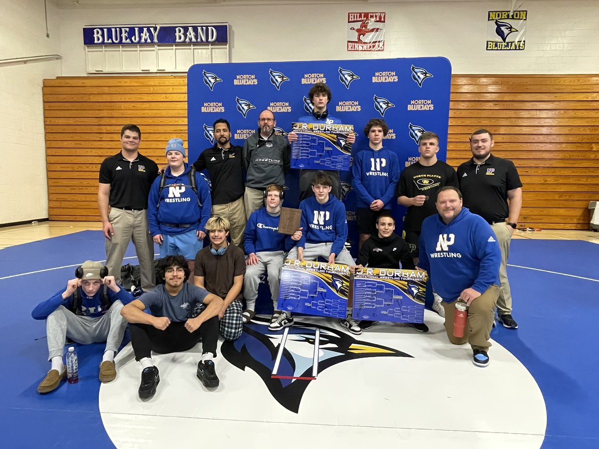 NEBwrestle's tweet photo. Congratulations to North Platte for winning JR Durham Invite in Kansas. Brody Pitner, Tyler Haneborg and Kirk Wilson bring home individual titles. https://t.co/bnNzYChIdm