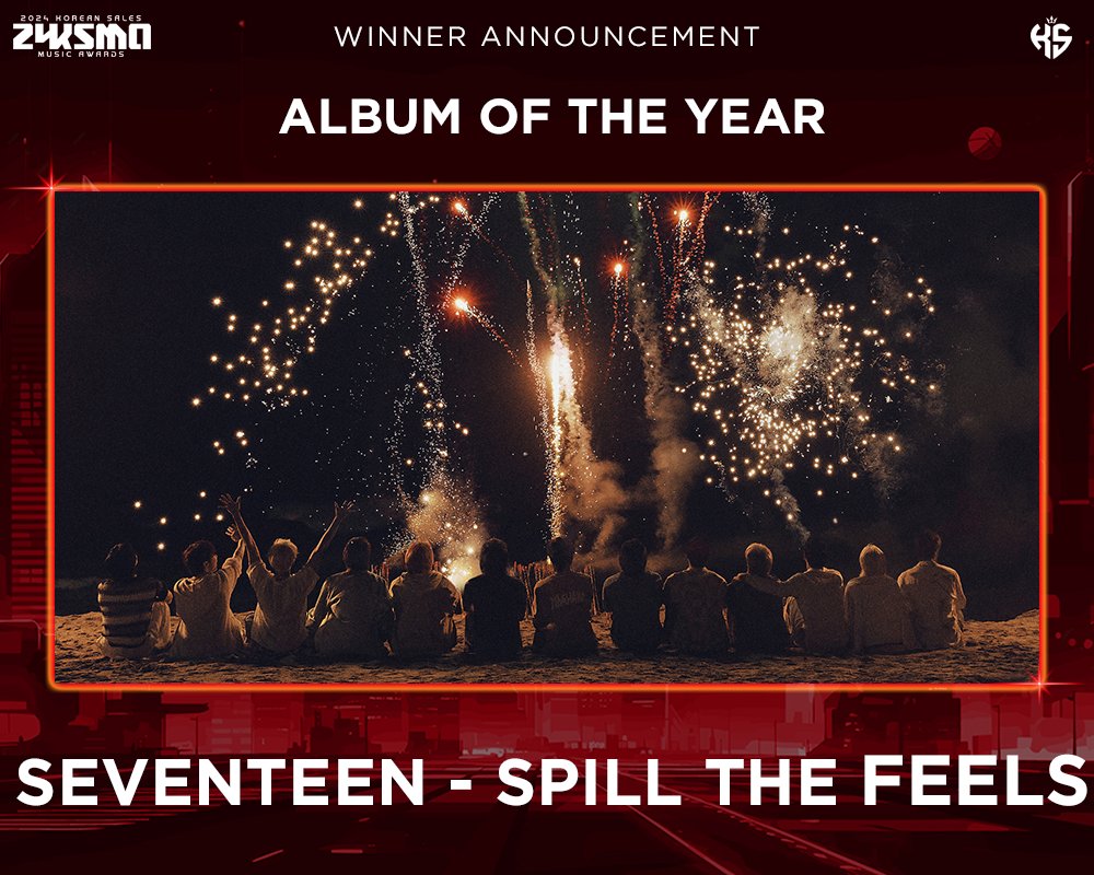 koreansales_twt's tweet photo. [#24KSMA] Album of the Year

Congratulations to the winners! 🏆

#SEVENTEEN #세븐틴 @pledis_17
#KoreanSalesMusicAwards https://t.co/CmInVB9QhJ