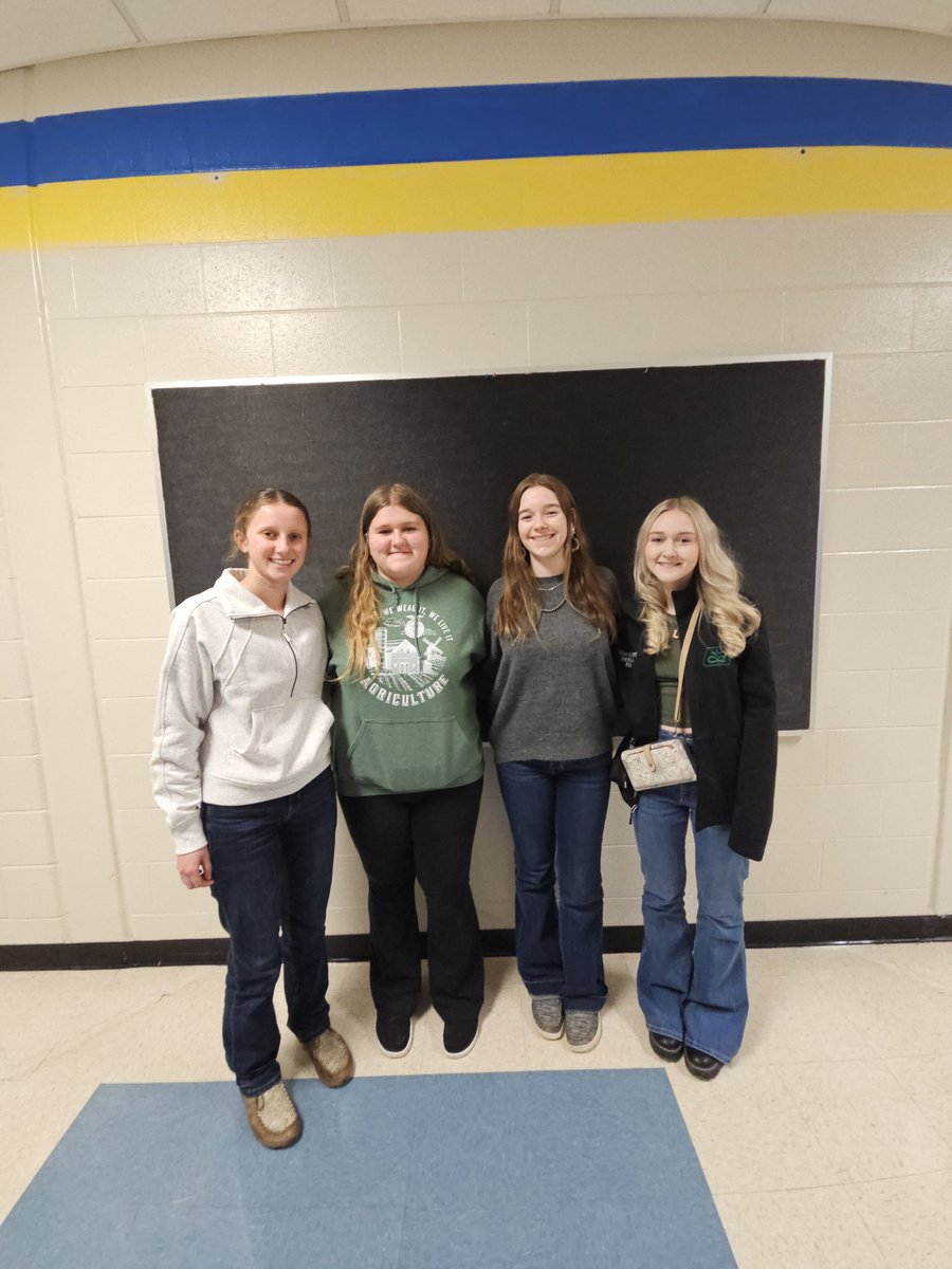 The food science team competed at the district contest on Thursday placing 2nd and qualifying to compete at state! Congratulations to Leah Emmert, Audrey Davis, Andrea Webb, &amp; Addie Dennis! Addie was also the 3rd highest scoring individual!