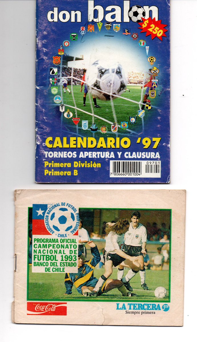 puertomontt25's tweet photo. 9️⃣7️⃣ días para el #Centenar100 y hoy caen dos recuerdos:
Calendarios/fixtures de 1997 (que se cerró con el título en el Clausura) y 1993 (cuando se obtuvo #La19 )
Además, una foto muy bonita de Él Gráfico Chile tras el enorme triunfo ante Concepción, en la penúltima fecha del 98 https://t.co/o4Kht97PFO