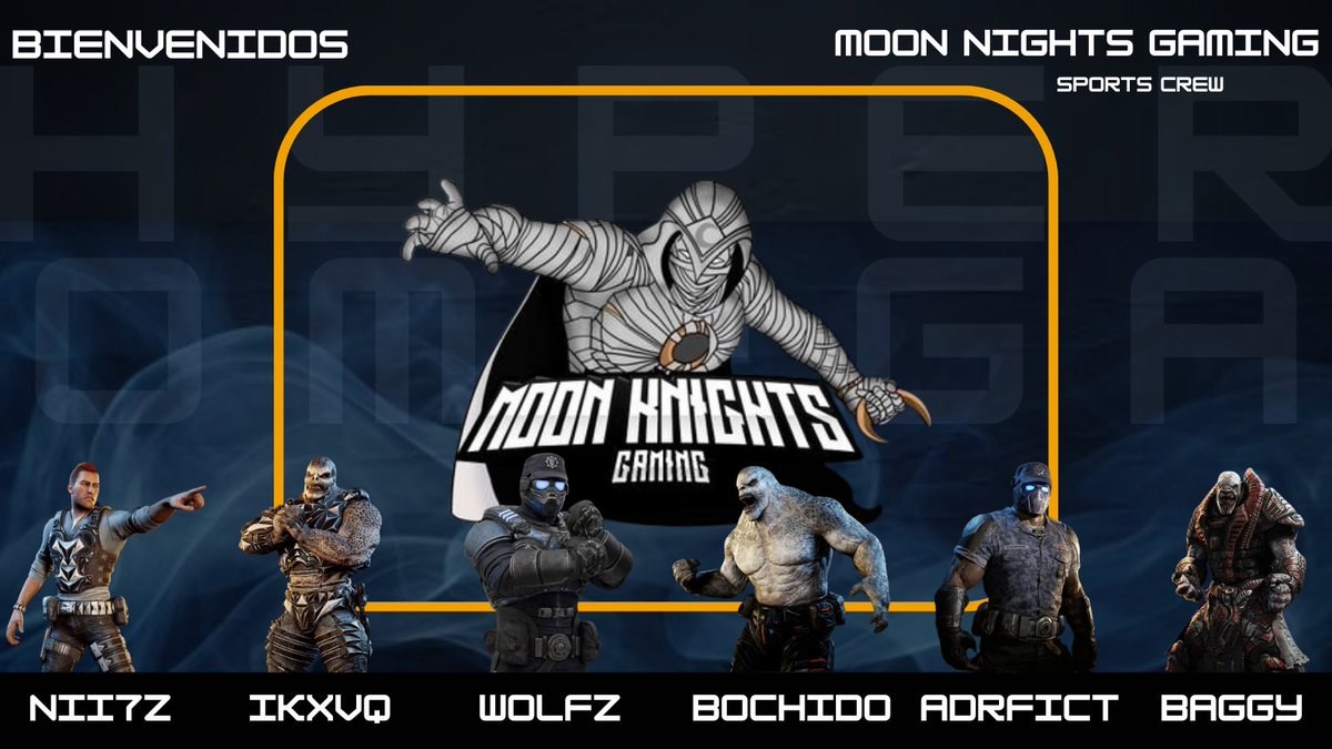 Hyper Omega (@hyperomegae) on Twitter photo Bienvenida escuadra de <a href="/m00n_knights/">Moon Knights Gaming</a> esperamos un gran espectáculo por parte de ustedes, que disfruten el evento
🔺NII7Z
🔹IKXVQ
🔺WOLFZ
🔹BOCHIDO
🔺ADRFICT
🔹BAGGY
#eSports #Gears5 #WeAreHyperOmega Bienvenida escuadra de <a href="/m00n_knights/">Moon Knights Gaming</a> esperamos un gran espectáculo por parte de ustedes, que disfruten el evento
🔺NII7Z
🔹IKXVQ
🔺WOLFZ
🔹BOCHIDO
🔺ADRFICT
🔹BAGGY
#eSports #Gears5 #WeAreHyperOmega