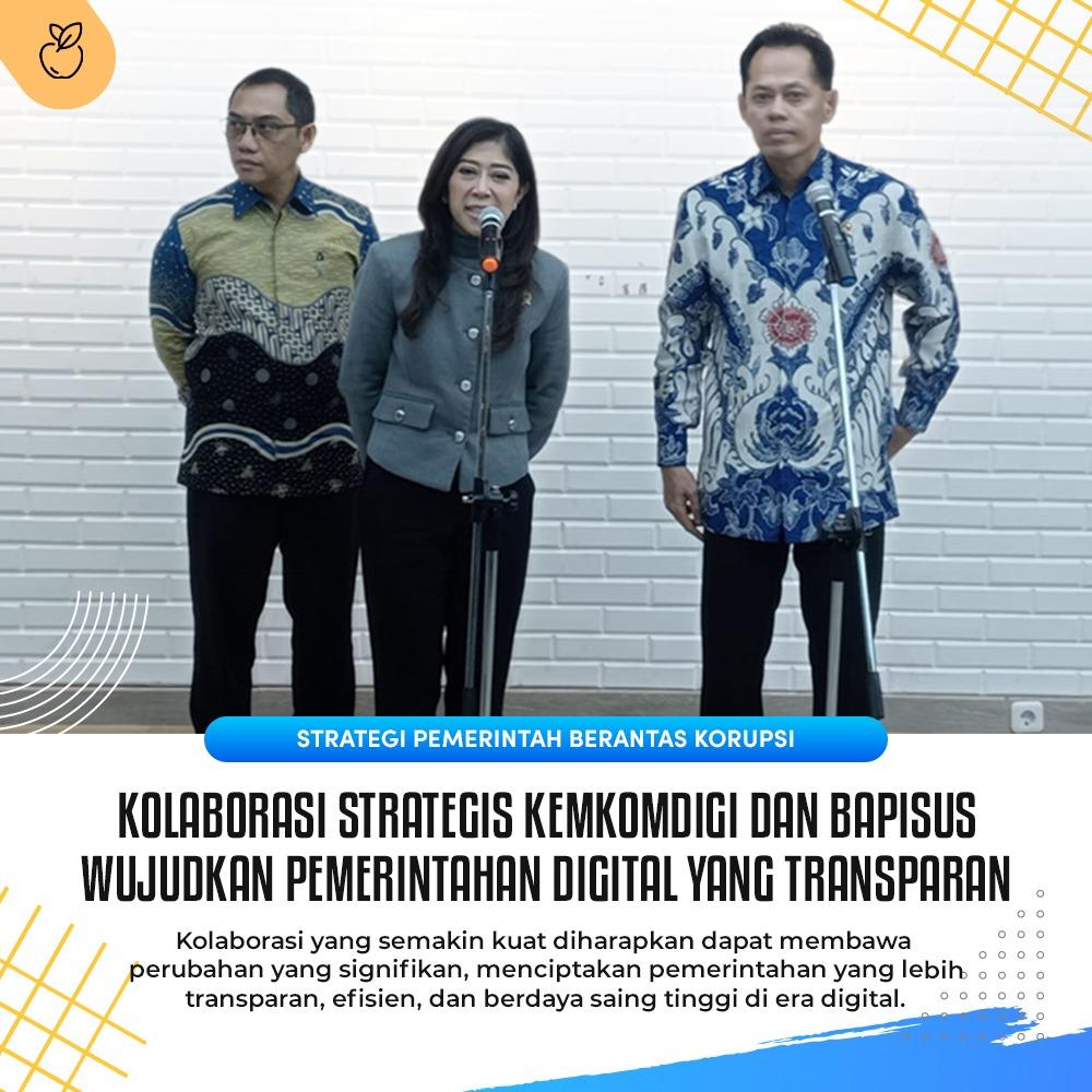 Kolaborasi strategis Kemkomdigi dan Bapisus adalah upaya untuk wujudkan pemerintahan yang transparan, diharapkan dengan adanya kolaborasi tsb akan tercipta pemerintah yang efisien
 
Raffi Ahmad Chiesa Los Angeles Malam Minggu giselle Wendy